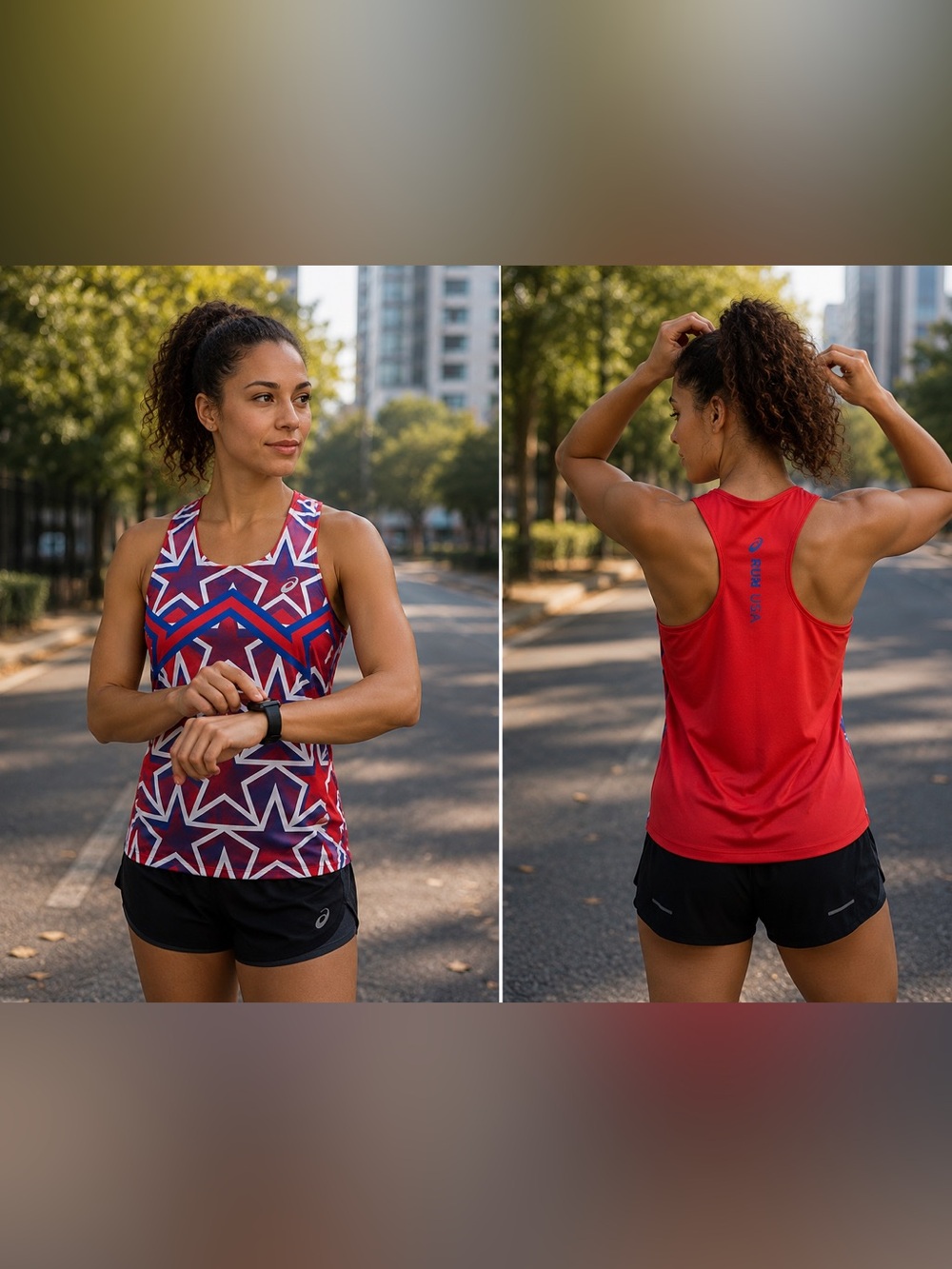NWT XL Asics Nations Singlet USA women’s Tank
